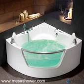 To 2 Person Luxury Corner Akryl Glasfiber Glas Hot Sale Badekar Whirlpool Massage Jacuzzi Badekar med billig pris