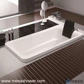 Simple Design Hvid Akryl Rektangel Form Drop-in Soaking Hot Tub