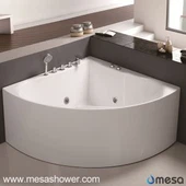 Glat akryl hjørnesektor Moderne enkel design Hot Sale Tub Whirlpool Massage Badeværelse Badekar med billig pris