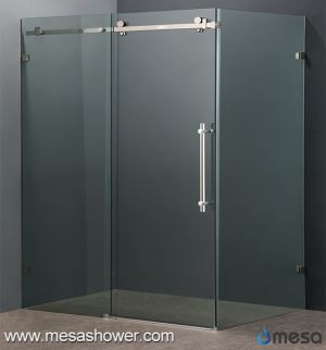 Enkelt Design Rustfrit Stål Hjørne Badeværelse Skydning Rammeløs Brusekabine