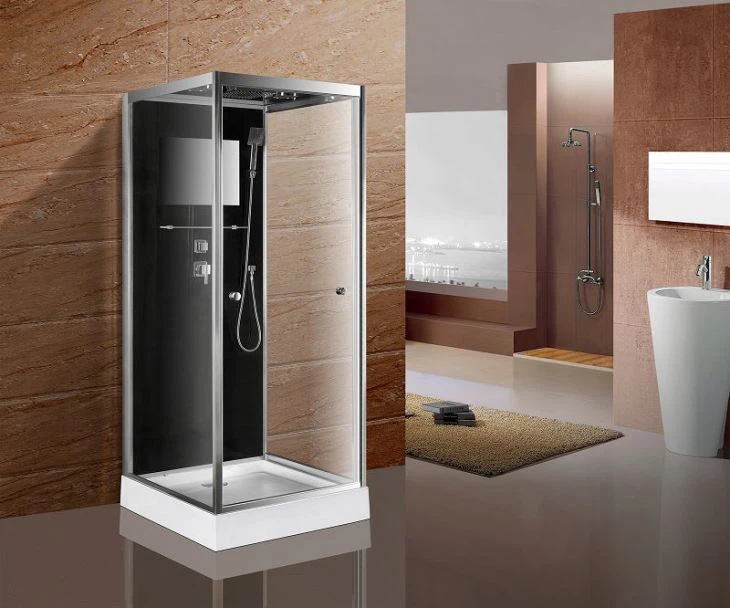 Lille badeværelse tempereret glas brusekabine